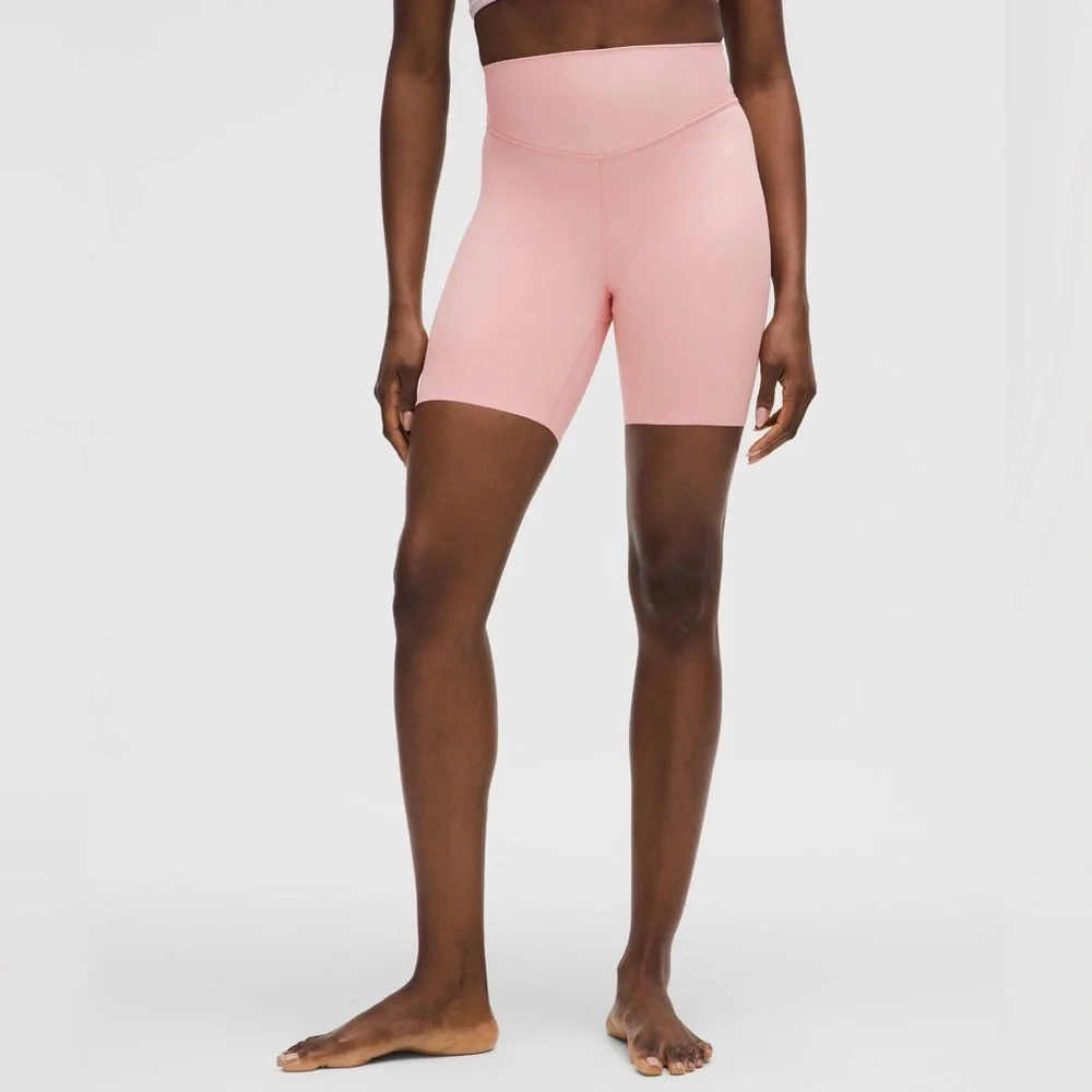 Lululemon Wunder Under Yoga Pink Haze High Rise Short 6 inch - Picture 3 of 10